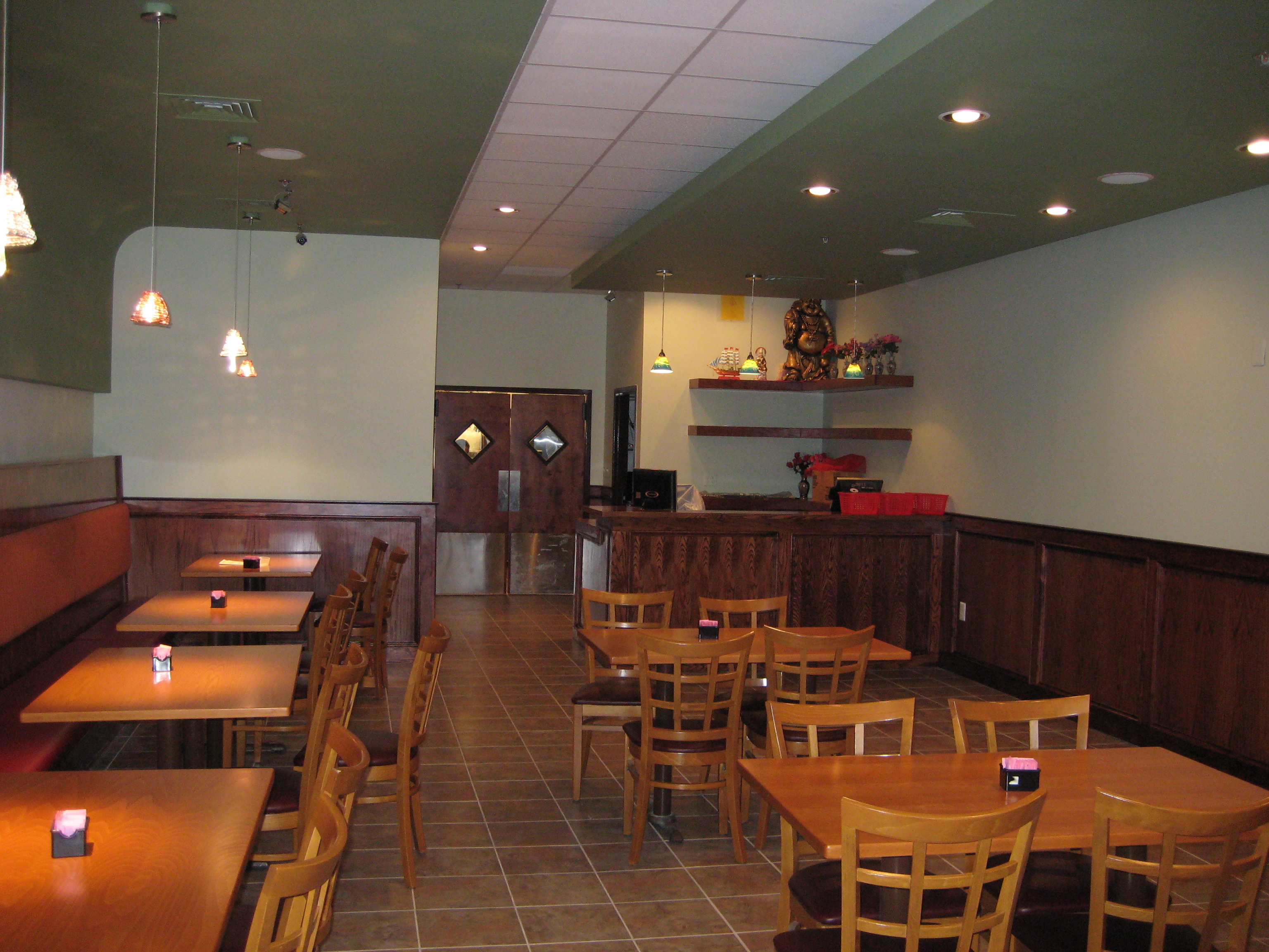 Dining area inside Young Chow Cafe Chinese restaurant